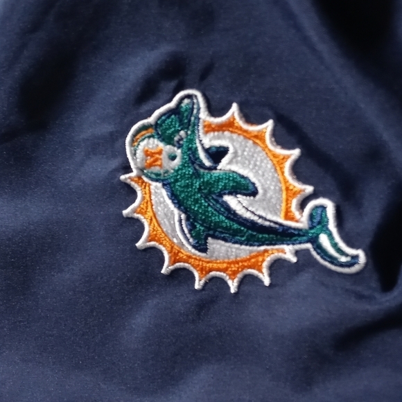 Reebok NFL Team Dolphins Full Zip Color Block Lightweight Jacket - Picture 5 of 6